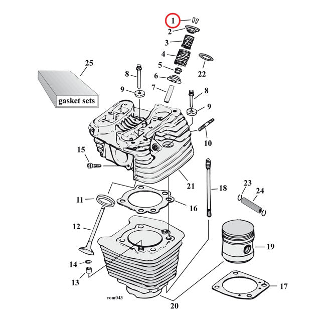 Valve Keys impostata per Harley Davidson