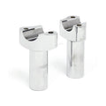FORGED ALUMINUM RISERS STRAIGHT, 3-1/2" RISE. CHROME FOR HARLEY-DAVIDSON