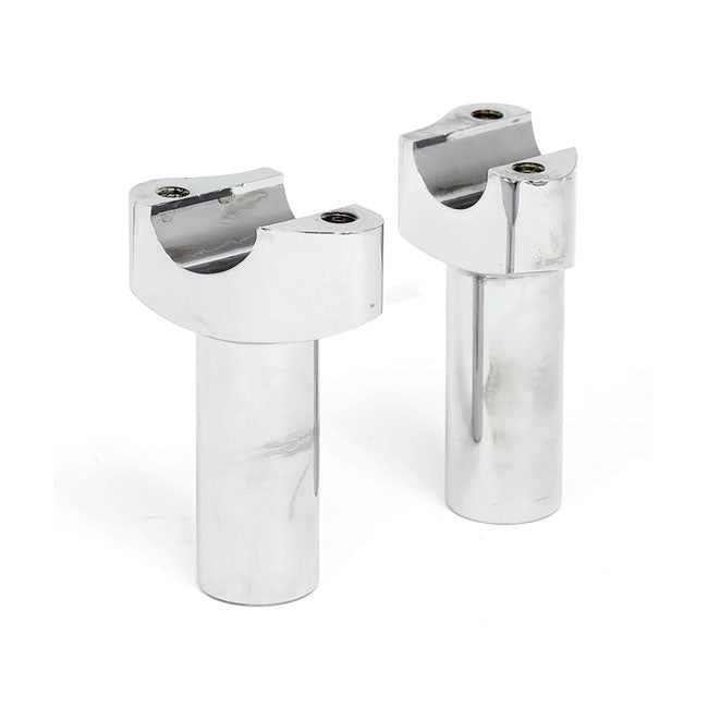 FORGED ALUMINUM RISERS STRAIGHT, 3-1/2" RISE. CHROME FOR HARLEY-DAVIDSON
