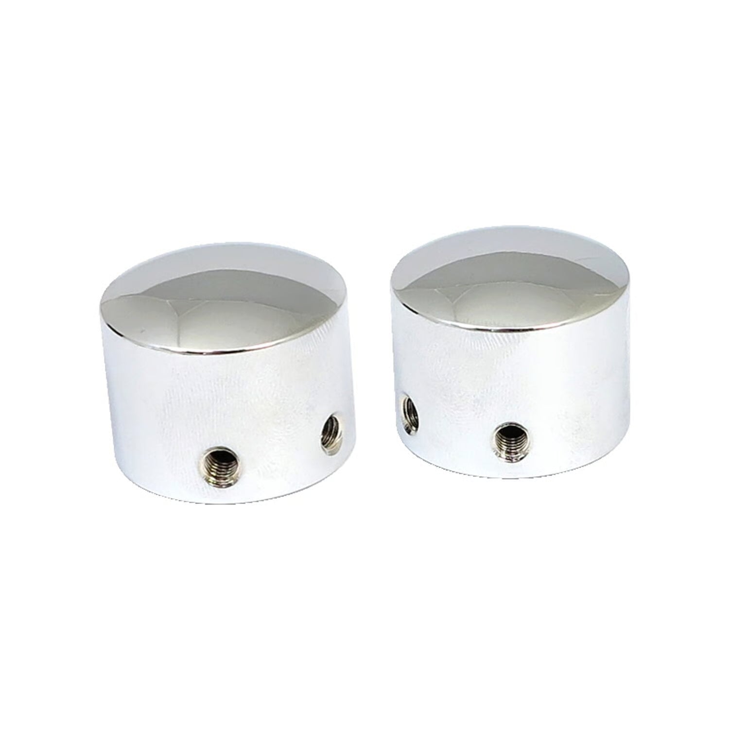 Chrome convex front axle nut covers for Harley Davidson
