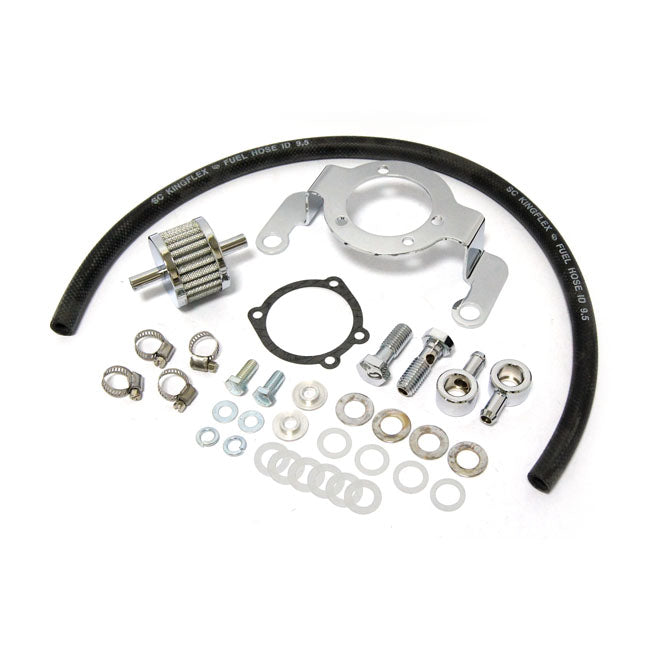 Kit De Soporte Adaptador Del Filtro De Aire Cromo Para Harley Davidson