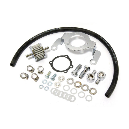 Air filter adapter support kit. Chrome for Harley Davidson