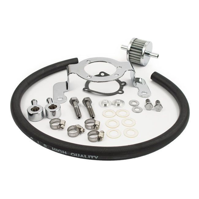 Air Filter Adapter Bracket Kit. Chrome For Harley Davidson