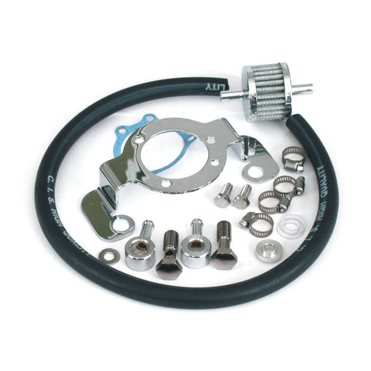 Air Filter Adapter Support Kit. Chrome voor Harley-Davidson