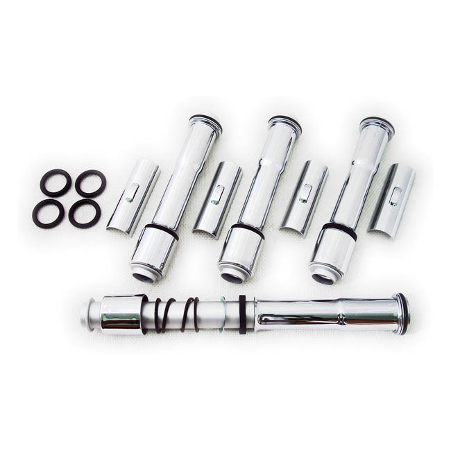 Kit completo di più canna di spleece 04-up xl. Chrome per Harley Davidson