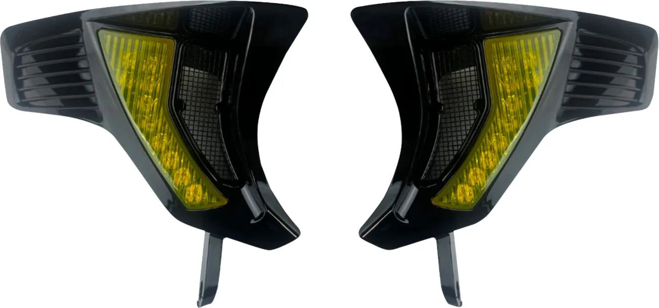 Yellow Front Turn Signal Vent Grilles for Harley Davidson
