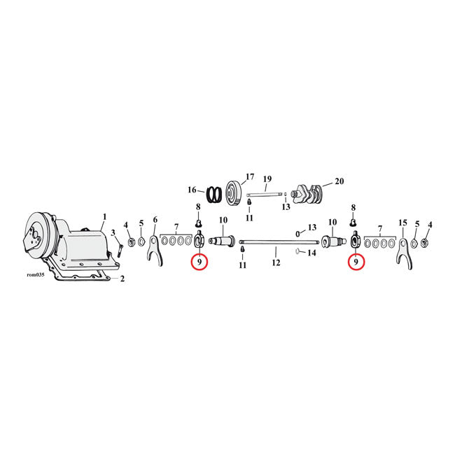 Changer le doigt, la transmission pour Harley-Davidson