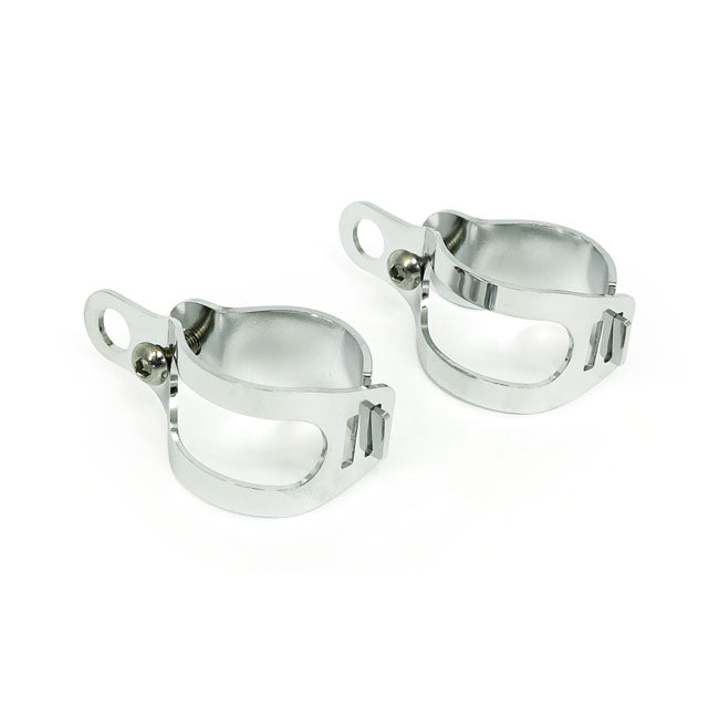 Roper, Kit De Montaje De Horquilla De Señal De Giro. 30-45 Mm. Cromado Para Harley Davidson