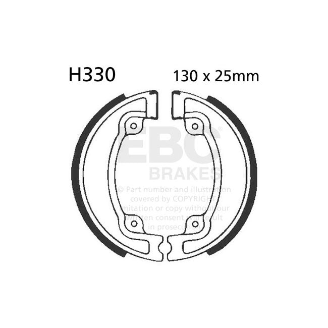 Lisa EBC brake shoes for Honda 1982 Cr 480 RC