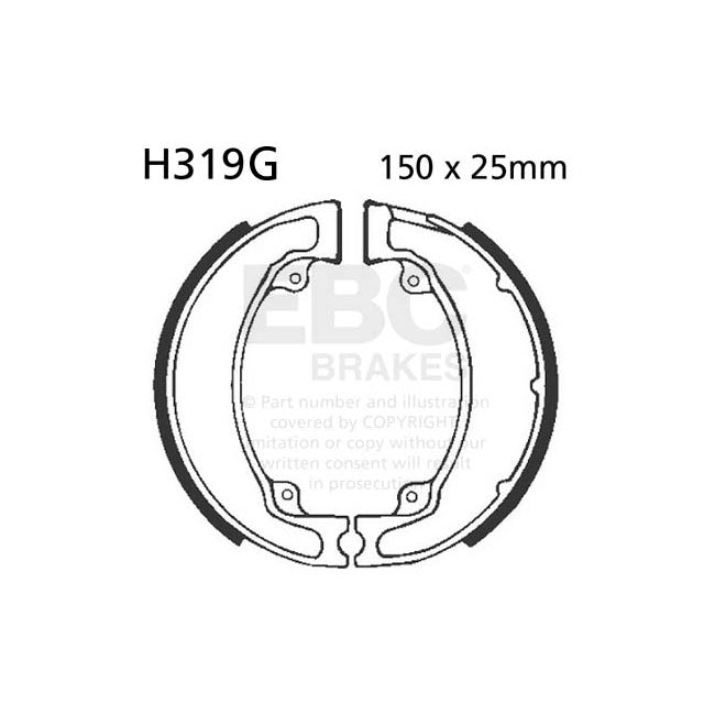EBC Slotted Brake Shoes for Honda CR 450 RB 1981