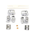 Tapas Interruptores Botones Cromados Manillar Para Harley-Davidson