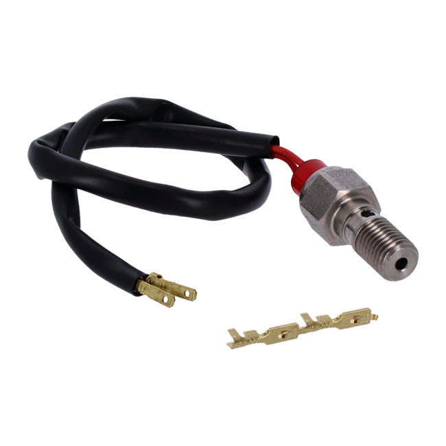 Goodridge M10 x 1,25 Edelstahl-Banjo-Bremsschalter für Harley-Davidson