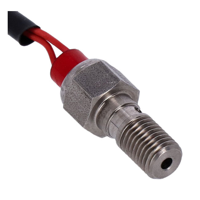 Goodridge M10 x 1,25 Edelstahl-Banjo-Bremsschalter für Harley-Davidson