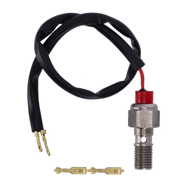 Goodridge M10 x 1,25 Edelstahl-Banjo-Bremsschalter für Harley-Davidson