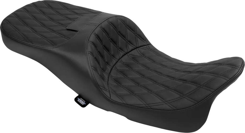 Asiento Freedom Doble Diamante Hilo Negro Para Harley Davidson Touring