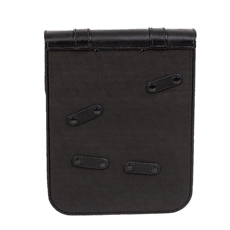 MCS, bolsa basculante totalmente de cuero izquierda, 9 litros. Negro