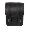 MCS, bolsa basculante totalmente de cuero izquierda, 9 litros. Negro