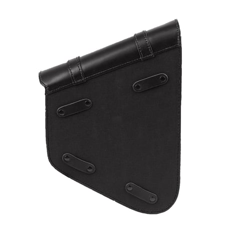 MCS, bolsa basculante totalmente de cuero izquierda, 6,5 litros. Negro