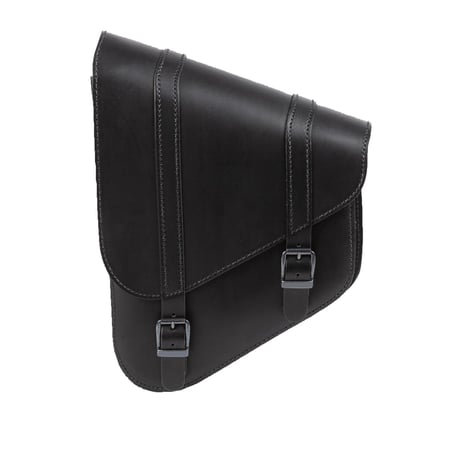 MCS, bolsa basculante totalmente de cuero izquierda, 6,5 litros. Negro