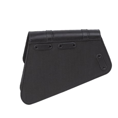 MCS, bolsa de cuero para basculante izquierda, 6,5 litros. Negro