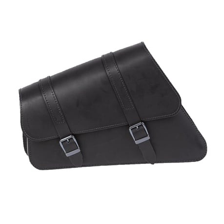 MCS, bolsa de cuero para basculante izquierda, 6,5 litros. Negro