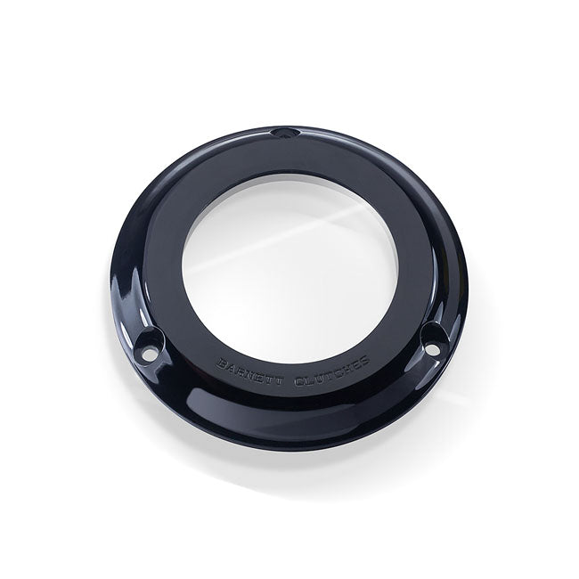 Barnett Clear Derby Cover. Schwarz. Für Harley-Davidson 1970-1998