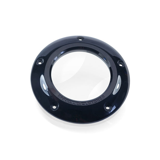 Barnett Clear Derby Cover. Black for Harley-Davidson Softail