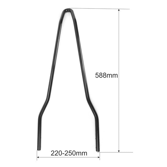 WESTLAND CUSTOMS, NEUE OLD-SCHOOL-SISSY BAR. BREIT, CHROM