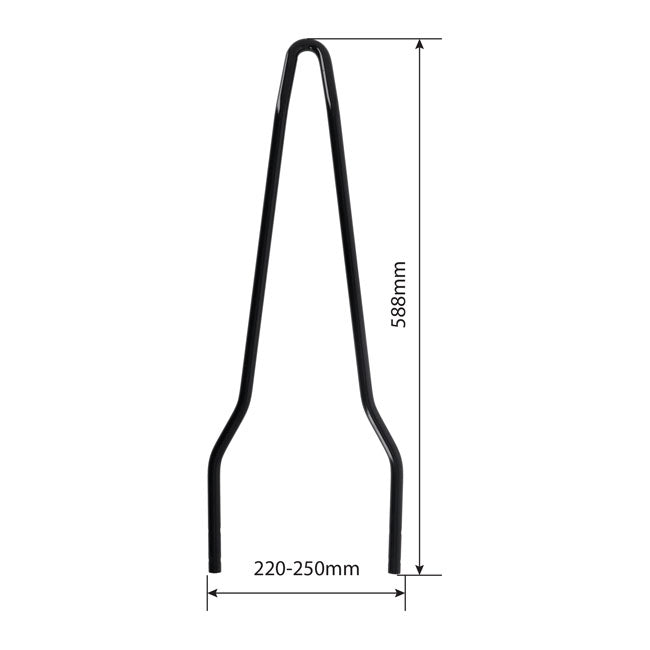 Respaldo alto Westland Customs 23" negro para Harley-Davidson