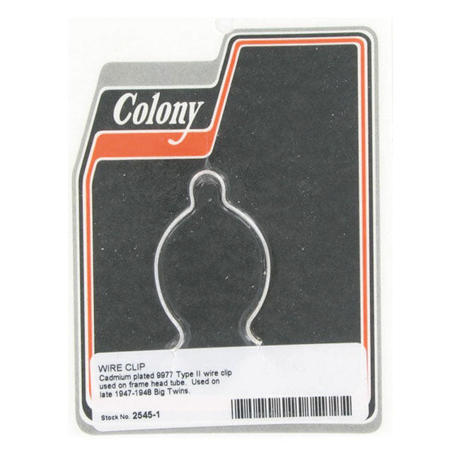 Colony, Clip De Alambre. Tubo De Dirección Del Cuadro Para Harley Davidson L47-49 B.T.