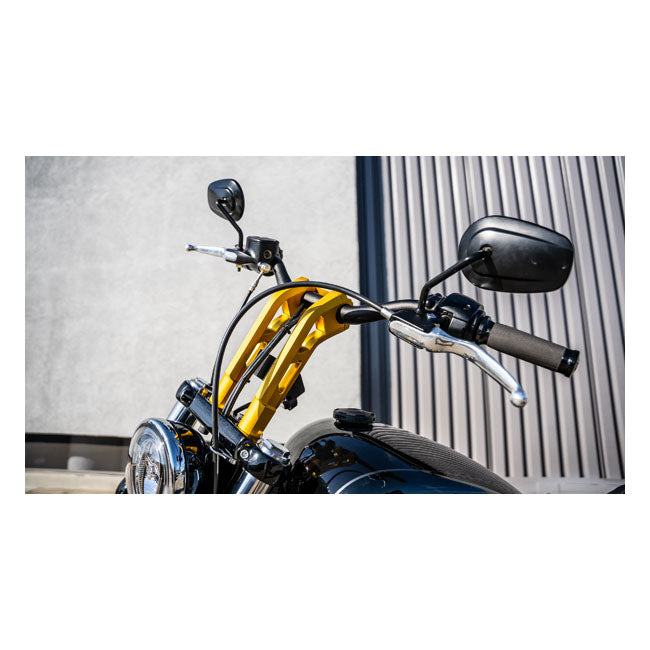 Phatbar 1-1/4" Lenker-Kit und 12" Gold Ops Riser für Harley Davidson