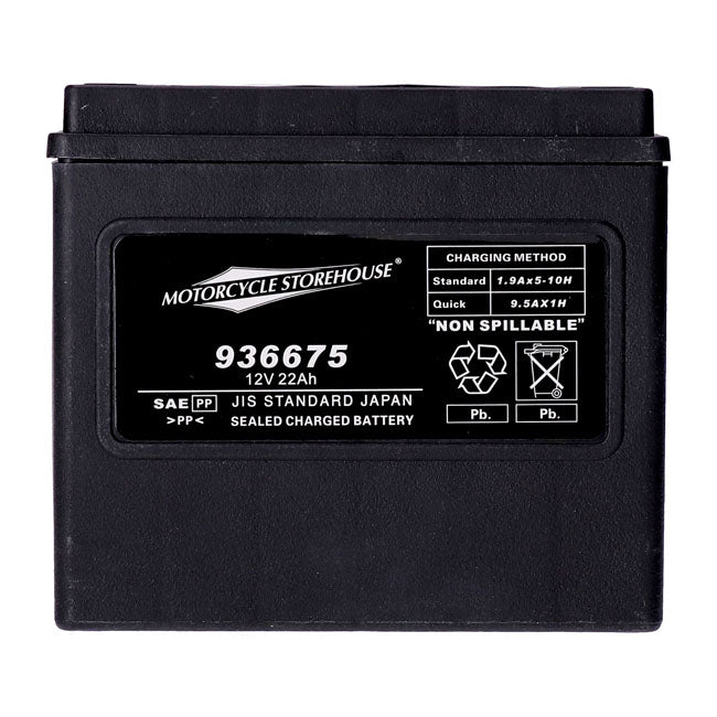 MCS, Serie Estándar - Batería Sellada AGM. 12 V,22 Ah,325 CCA Para Harley Davidson