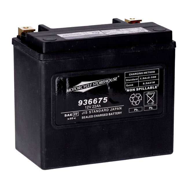 MCS, Serie Estándar - Batería Sellada AGM. 12 V,22 Ah,325 CCA Para Harley Davidson