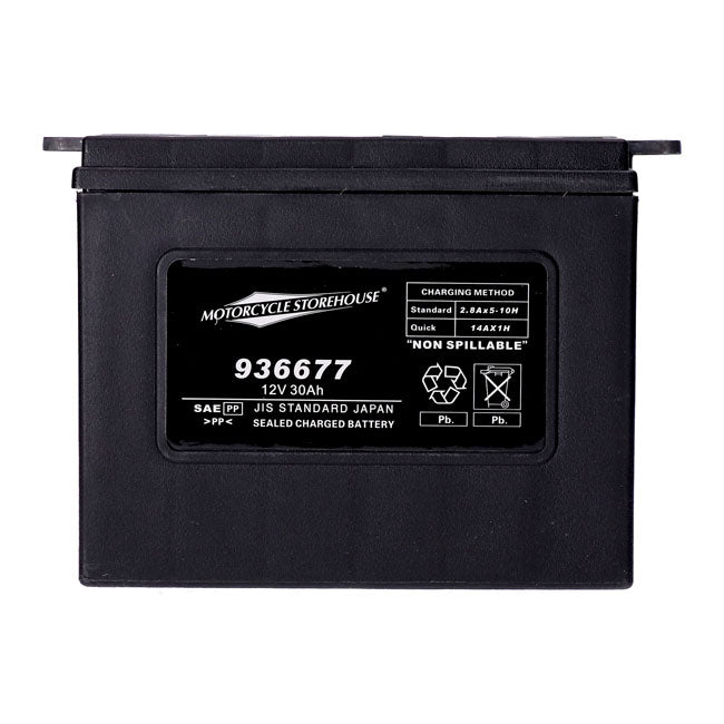 MCS, Serie Estándar - Batería Sellada AGM. 12 V,30 Ah.370 CCA Para Harley Davidson