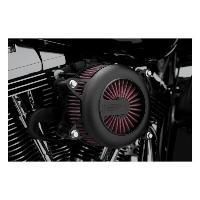 Kit Filtro De Aire V&H Vo2 Rogue. Negro Arrugado Para Harley Davidson