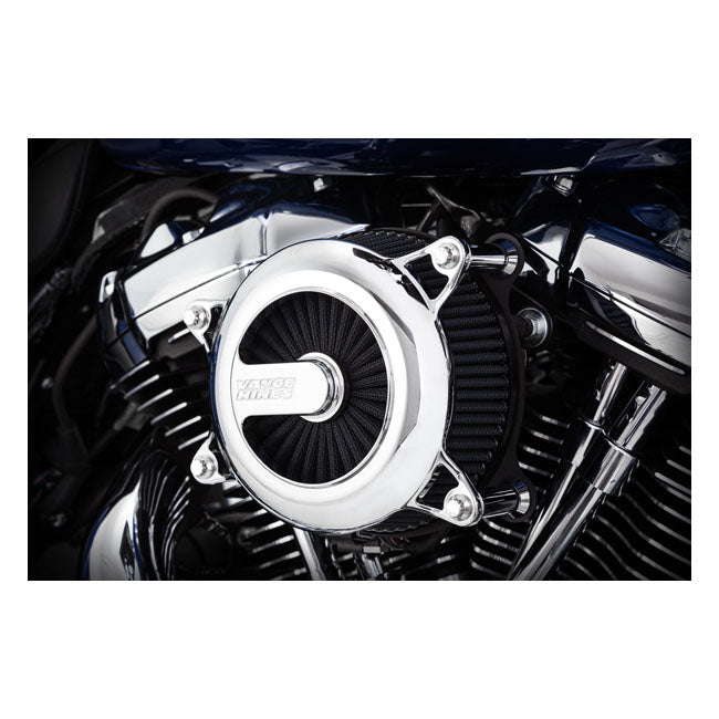 V&amp;H VO2 Rogue Air Filter Kit. Chrome for Harley-Davidson