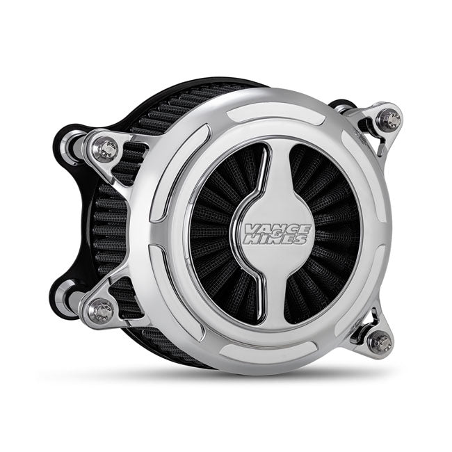 V & H, Vo2 leaf air filter kit. Chrome for Harley Davidson