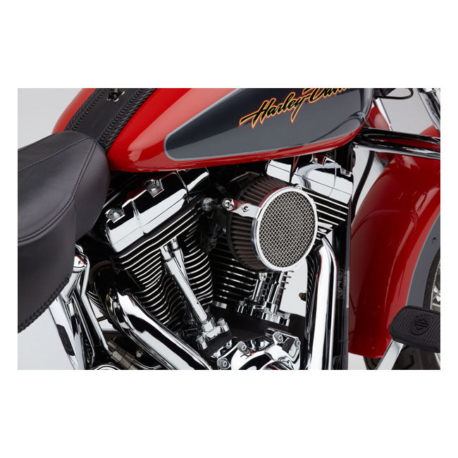 Cobra, Naked air filter kit. Flat. Chrome for Harley Davidson