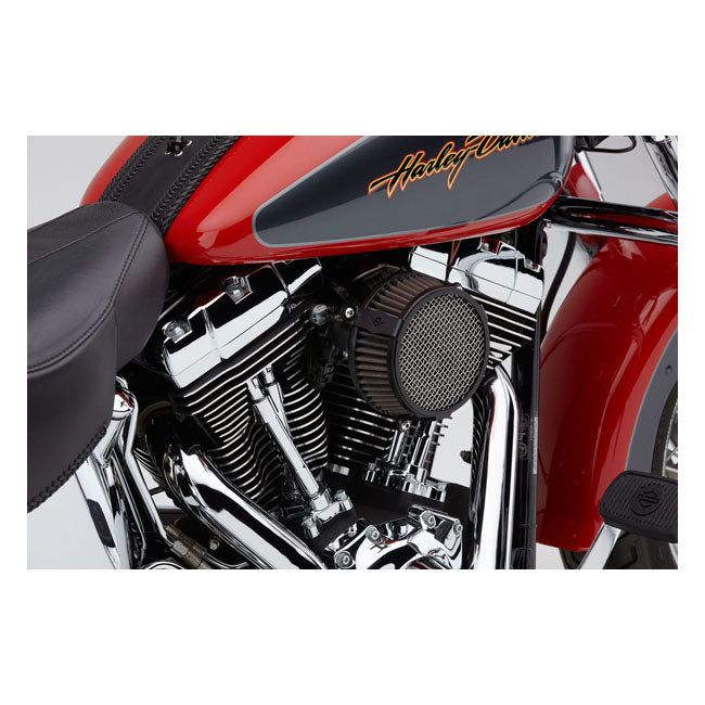 Cobra, Naked air filter kit. Flat. Black for Harley Davidson