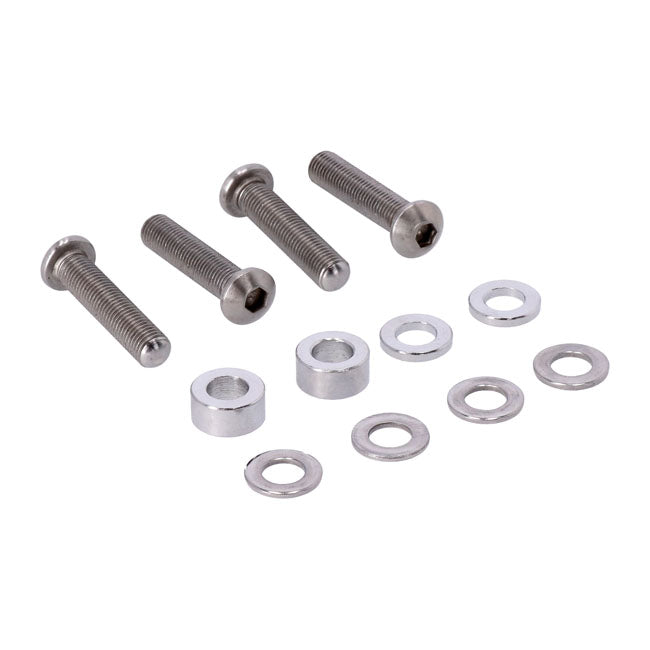 Highway Hawk Wide Backrest Mounts. Chrome for Honda