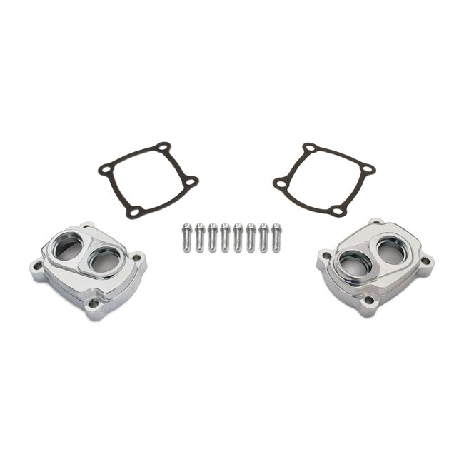 Jims, M8 Low Profile Push-On Caps. Chrome for Harley Davidson