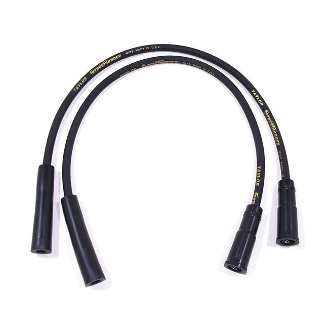 Taylor, Juego De Cables De Bujía Street Thunder De 8Mm. Negro Para Harley Davidson