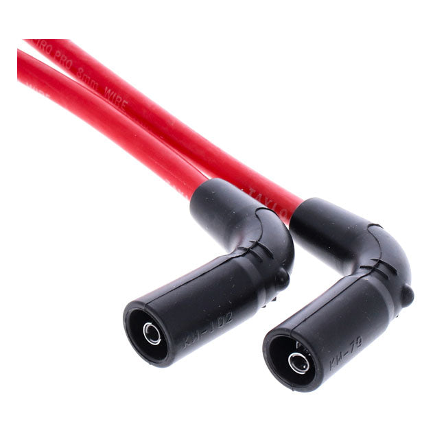 Taylor Pro Spark Plug Wire Set, 8mm, Red, for Harley-Davidson