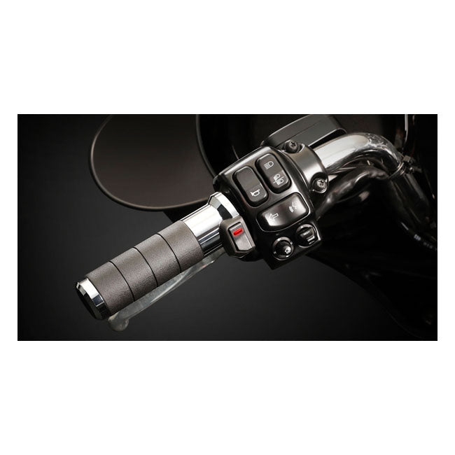Koso Titan-X Chrom beheizte Griffe für Harley Davidson