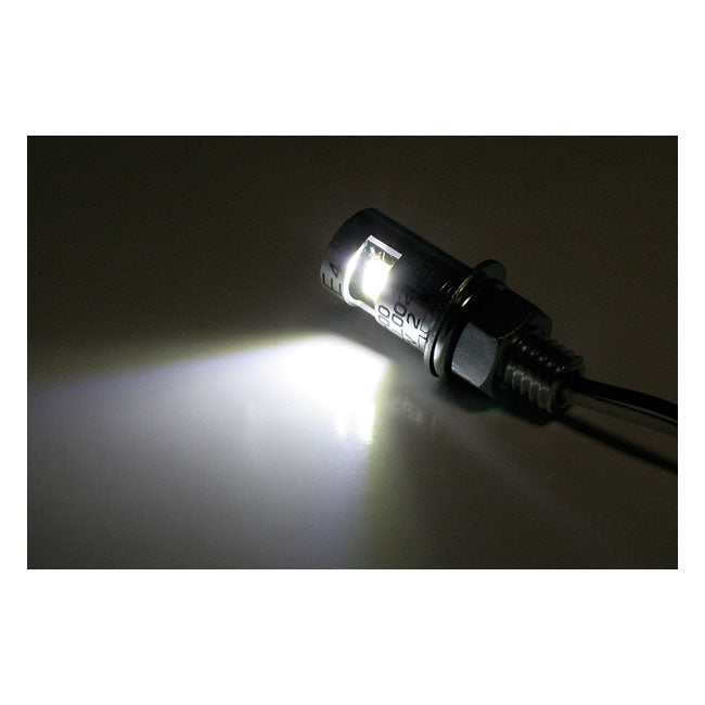 Burdett, Perno De Montaje De Matrícula Con Led Cromado Para Harley-Davidson