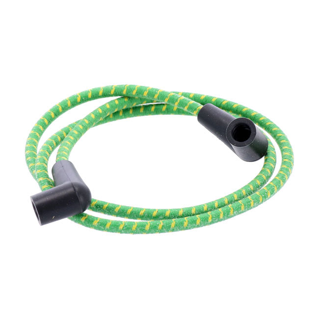 Juego De Cables Para Bujía Universal De 40". Paño De Algodón, Verde/Amarillo Para Harley Davidson
