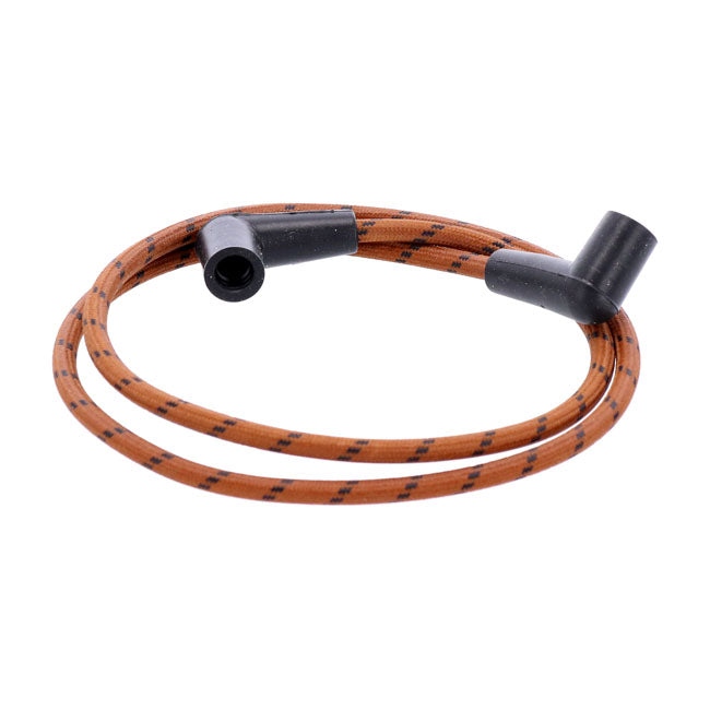 Juego De Cables Para Bujía Universal De 40". Tela De Algodón, Marrón/Negro Para Harley Davidson
