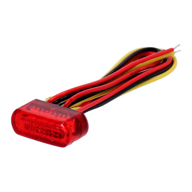 LED Fastline Luz, rear pilot with red lens brake light for Harley Davidson