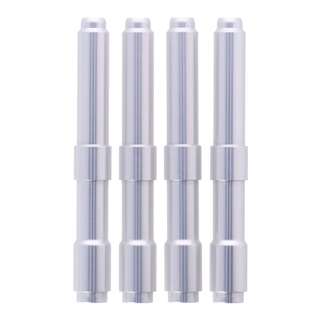 Shovel Style Pushrod Cap Set XL Dippert, 04-Up XL Silver For Harley Davidson