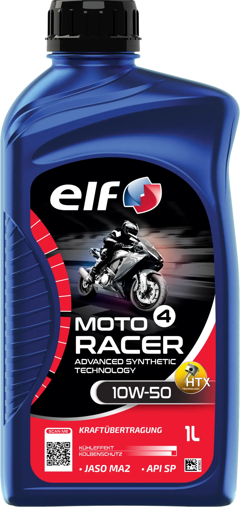 Aceite motor sintetico para moto 4 Racer 10W-50 1L